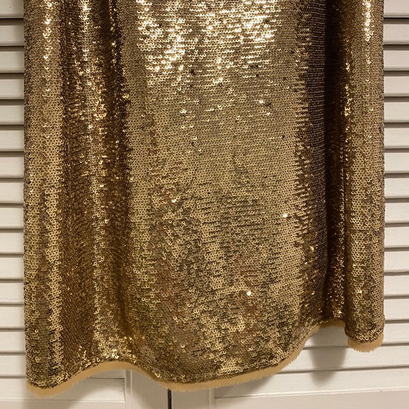 Free People Gold Sequin Slip Dress - Picture 4 of 5